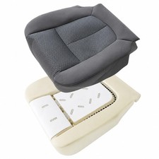 NLQR Steel Gray Driver Side Bottom Replacement Cloth Seat Cover  Foam Cushio...