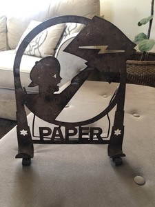 Vintage Newsboy Newspaper Holder 1930’s Art Deco