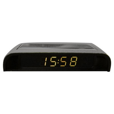 Kakalote Solar Powered LCD Car Clock, Stick-On Luminous free size, Warm Light 