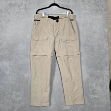 The North Face Convertible cargo pants mens Large Ankle Zip Belted Hiking