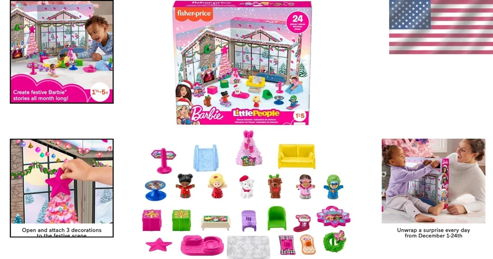 Barbie Mágica Calendario de Adviento 2025 - 24 Figuras Festivas para Edades 18+ Foto 2 de 4