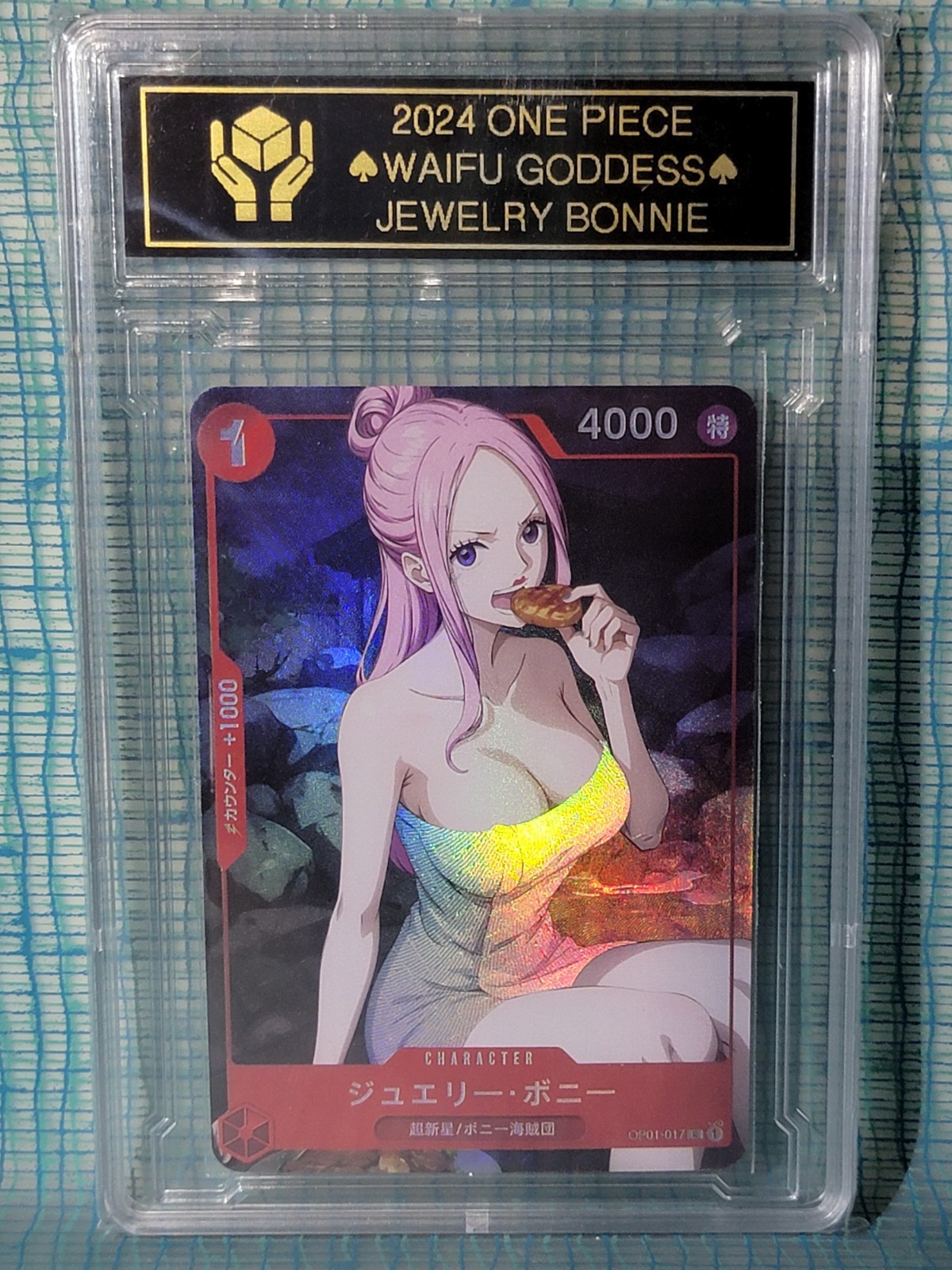 Joyería Bonnie UNA PIEZA Anime Waifu Goddess Story TARJETA PERSONALIZADA CASI NUEVO