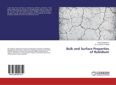 Bulk and Surface Properties of Rubidium Dhaval Satikunvar
