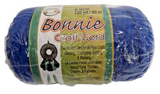  NEW    Bonnie Macrame Craft Cord Large Roll - 6mm X 100yd - ROYAL Blue color