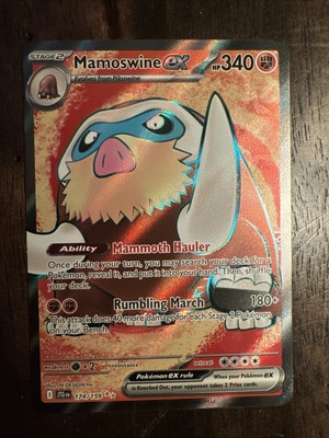 MAMOSWINE EX HOLO 174/159 JOURNEY TOGETHER POKEMON | eBay