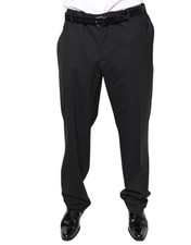 Dolce & Gabbana Black Wool Men Formal Dress Men's Pants