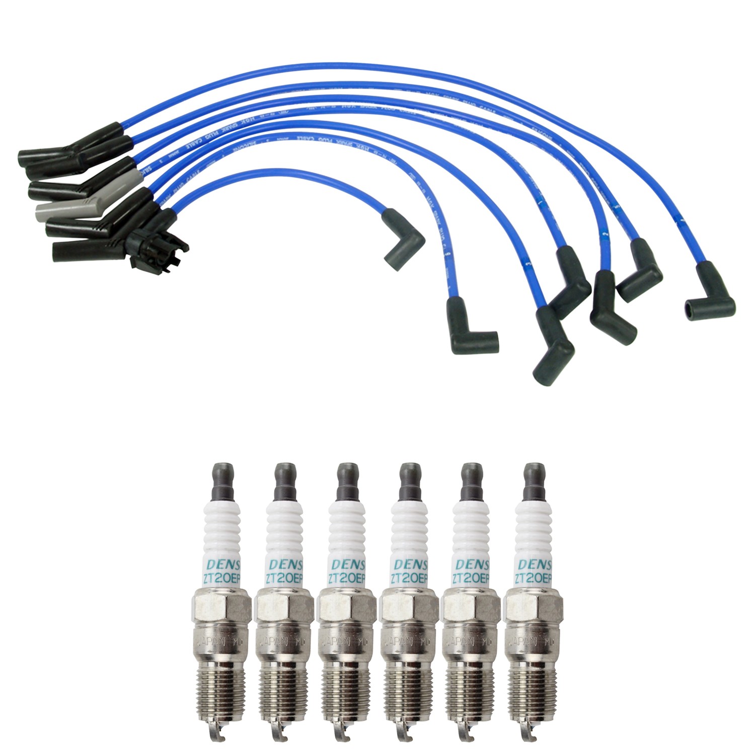 NGK Wire Set  Denso 6 Double Iridium Spark Plugs Kit for B3000 3.0L V6 NA 94-96