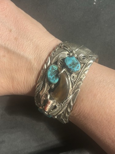 Native American Sterling Silver Men's Cuff Bracelet