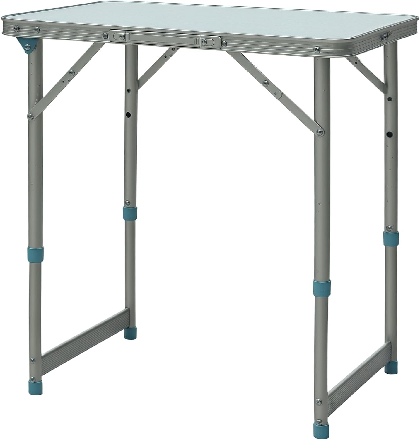 Table de camping réglable avec plateau aluminium léger et stable