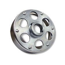 6" Brake Drum with Hub Riveted Unfinished or Chrome Plated  1" or 1-1/4" Bore