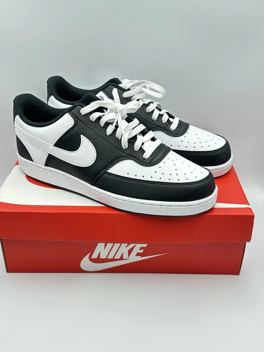 NIB Men sz 8.5 Nike Court Vision Low Black White HM9862-001 Size 8.5 - Nike Court Vision Low Black White for sale online  main image 4