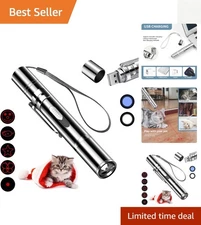 Interactive USB Rechargeable Cat Laser Toy with 5 Patterns for Indoor Fun