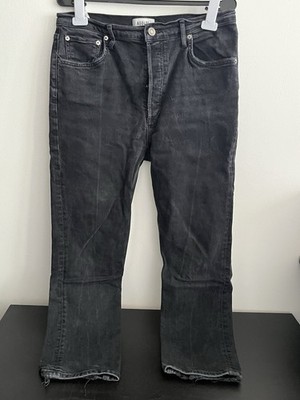 Agolde Jeans Herren 30 anthrazit schwarz Denim Button Fly Bio Baumwolle