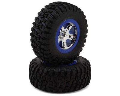 Traxxas BFGoodrich KM2 Reifen auf Felge Chrom blau 12mm TRX5867A Traxxas Slash .