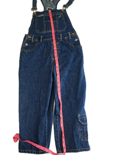 Vintage Y2K 100% Cotton Denim Overalls Sz 5 Utility Corecore Wide Leg - Picture 3 of 17