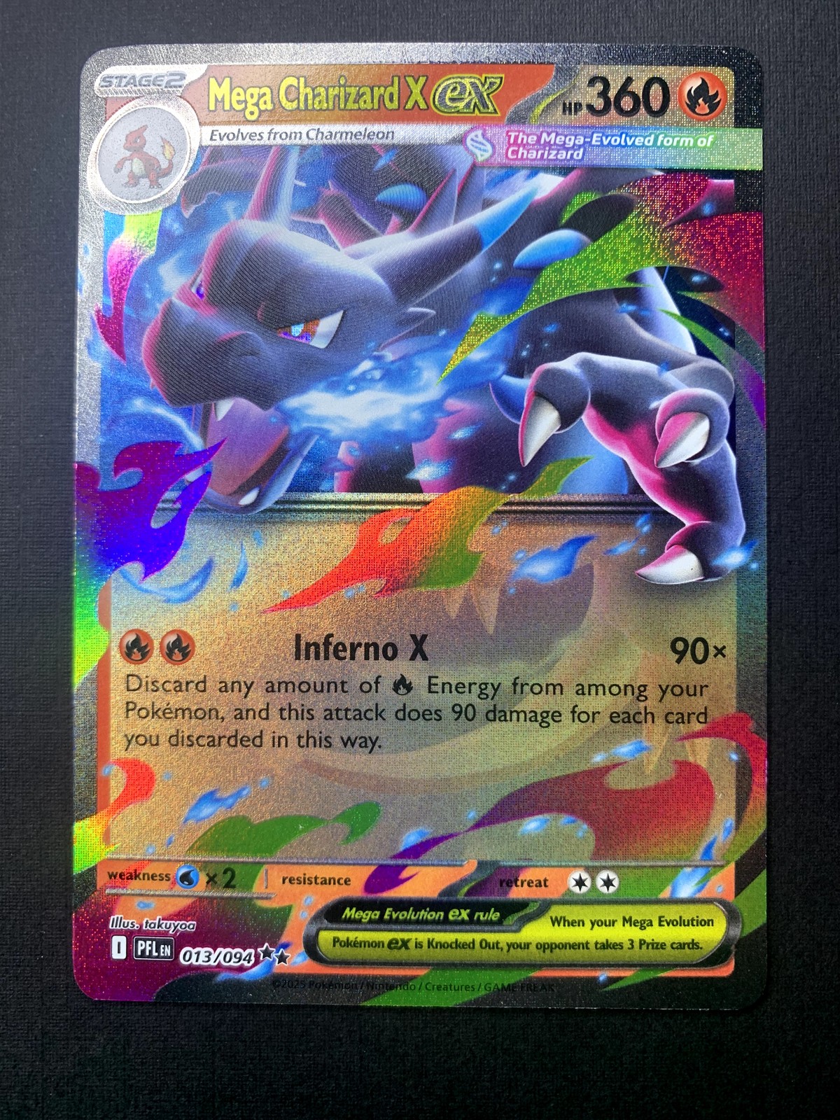 Mega Charizard X ex - Double Rare ME02: Phantasmal Flames 013/094 LP