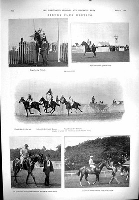 Alte 1900 Sport Bibury Club Pferderennen eifriger Wilton Davies Keene Wel viktorianisch