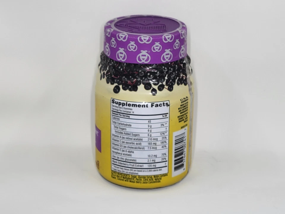 Apoyo inmunológico diario de Zarbee con gomitas de saúco real EXP: 01/2026 Foto 2 de 2