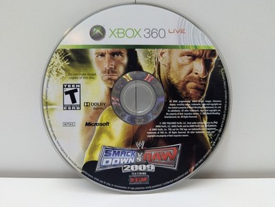 WWE Smackdown Vs. Raw 2009 - Microsoft Xbox 360 Disc Only Tested Working 