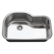 Houzer MH-3200 Medallion Gourmet Series Undermount Stainless Steel Offset Single