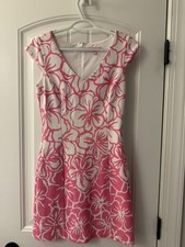 Lilly Pulitzer Pink White Desiree Cap Sleeve ...