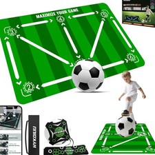 Fußball Matte mit Fußballtrainer 90x60cm rutschfest Trainingsmatte
