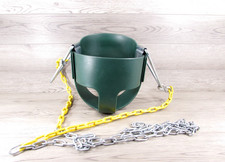 High Back Toddler Bucket Swing Seat with Coated Chains, Heavy Duty Kids Swing