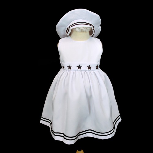 Nuevo Bebé Niña y Niño Pequeño Crucero de Pascua Cumpleaños Formal Vestido de Marinero Conjunto - Imagen 2 de 11