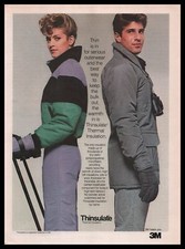 1986 3M Thinsulate Thermal Insulation Snow Ski Outerwear Vintage Print Ad