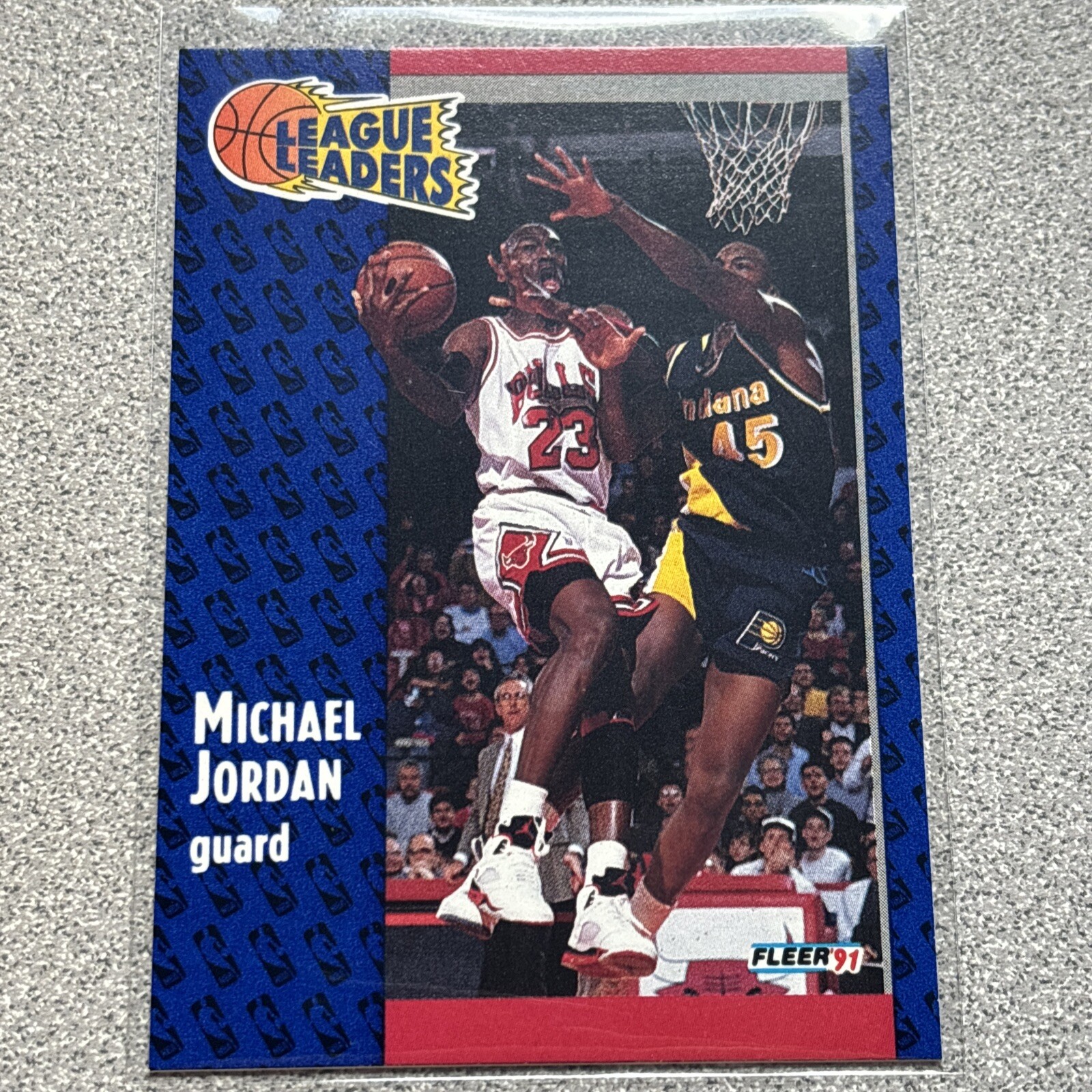 1991-92 Fleer MICHAEL JORDAN League Leaders #220 Chicago Bulls HOF
