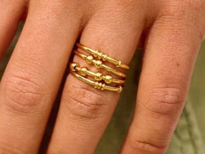 Koolau Pura Vida Floral Stacking Ring Medium Turquoise Stacking