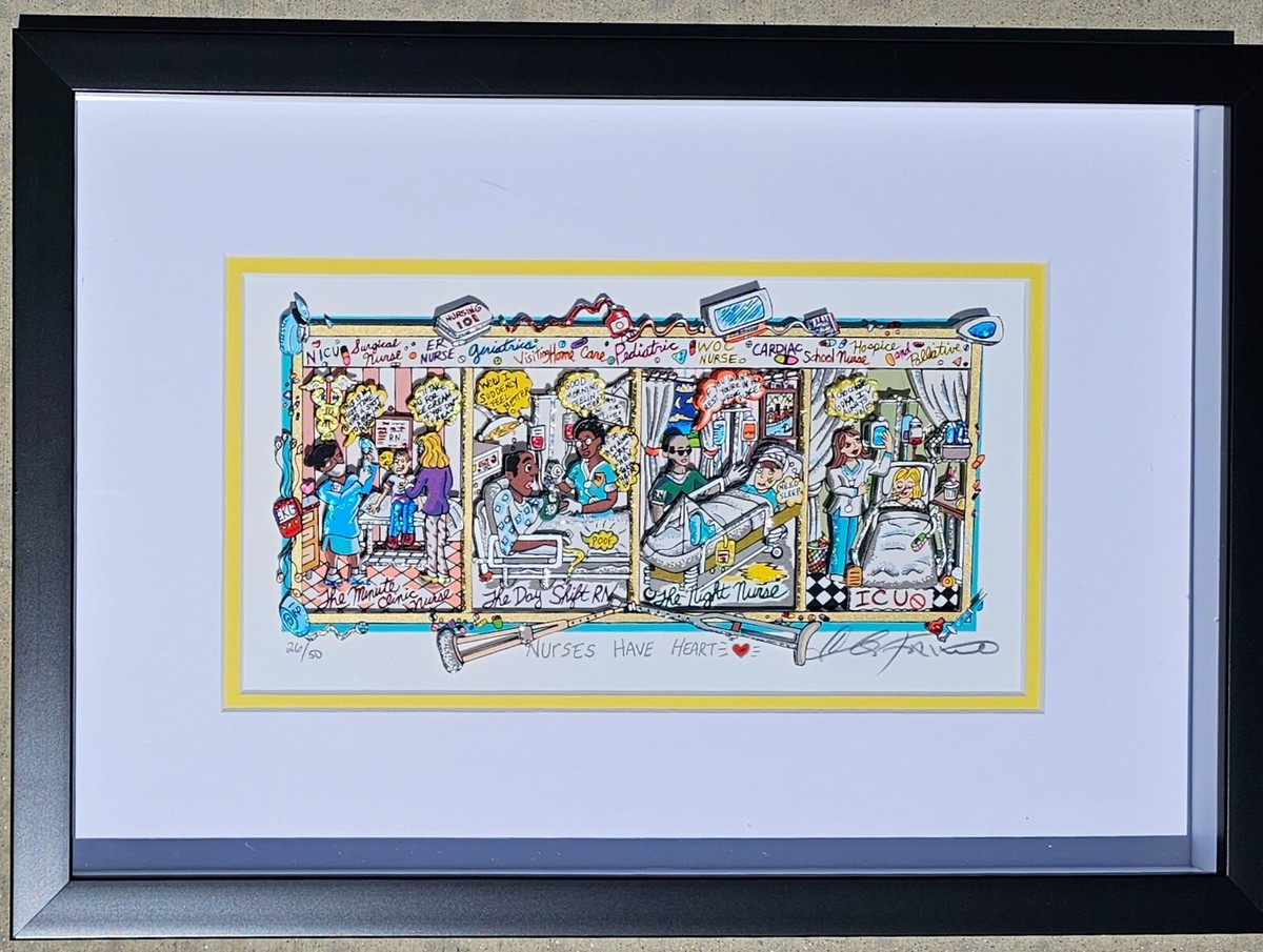 Charles Fazzino Nurses Have Heart 3D SERIGRAPH HAND SIGNED