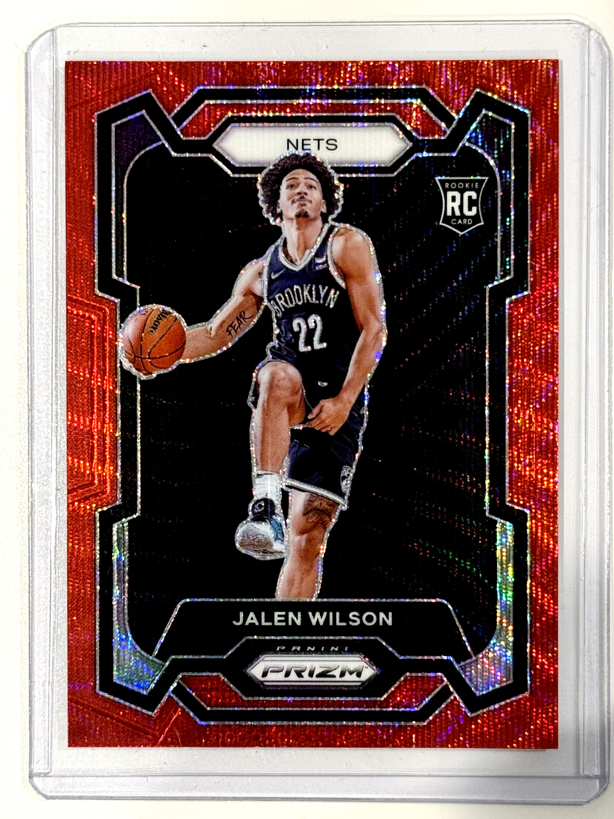 2023-24 Panini Prizm Ruby Wave Prizm Jalen Wilson #128 Rookie RC