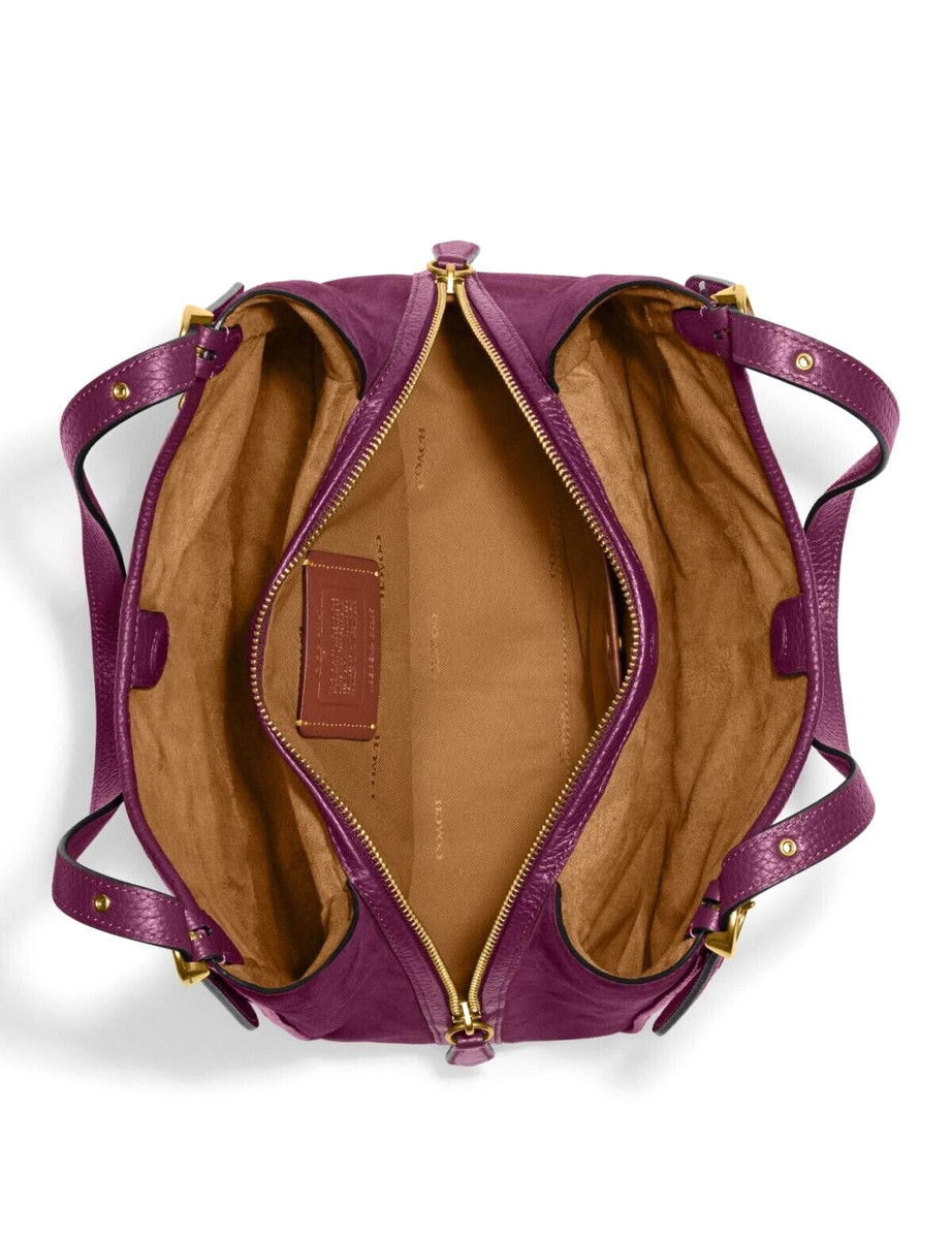 lori mixed leather and suede shoulder bag
