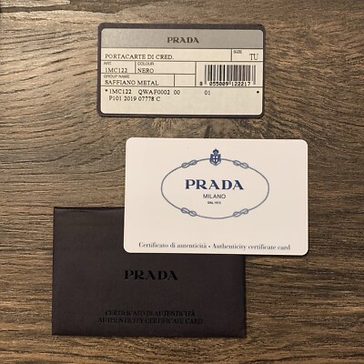 Prada Nero (Black) Saffiano Leather Card Holder Case | eBay