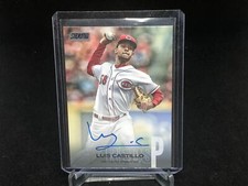 LUIS CASTILLO 2018 TOPPS STADIUM CLUB BLACK ON CARD AUTO #D 19/25