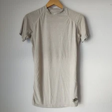 XGO T Shirt Mens Small Flame Retardant Shirt Short Sleeve Tan Military Crew Neck