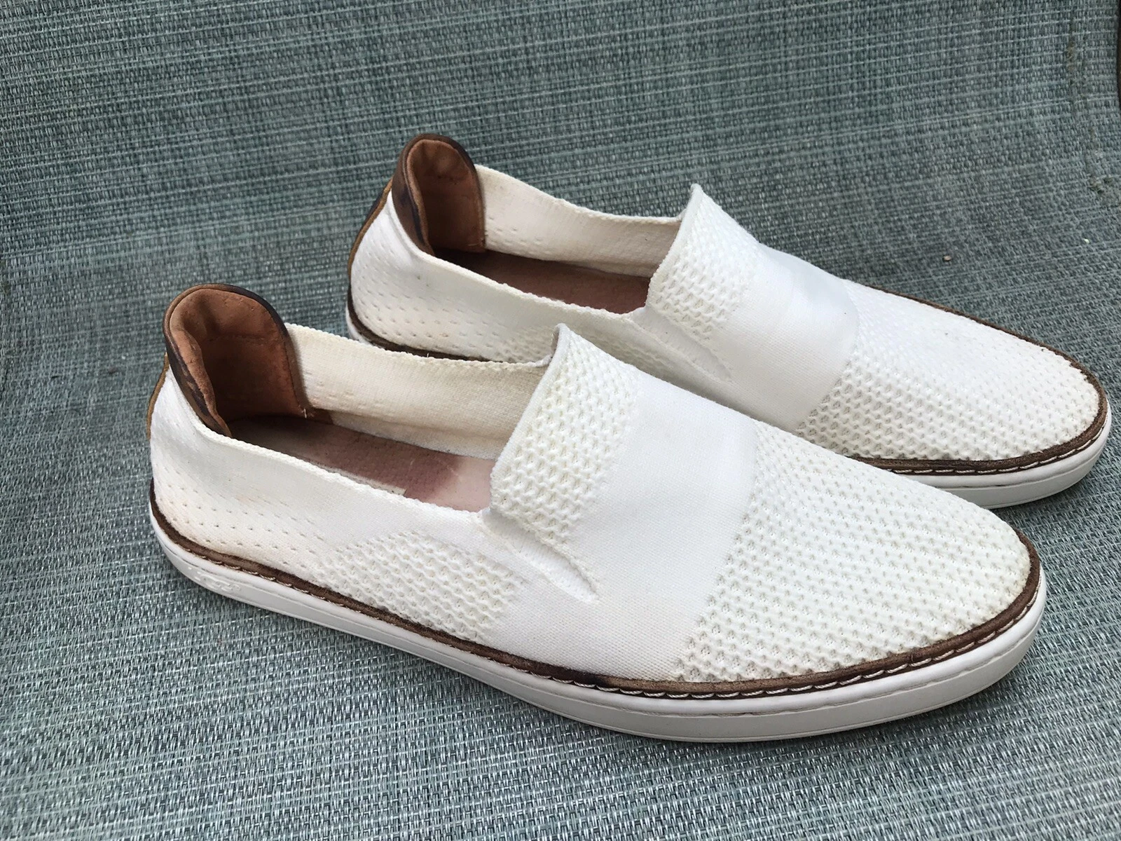Scarpe sneakers UGG donna Sammy slip on hyper weave basse comode bianche 8