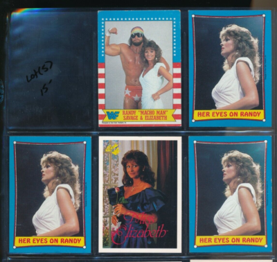lot (5) Miss Elizabeth 1990 Classic #112 1987 Topps #7 #44 WWF