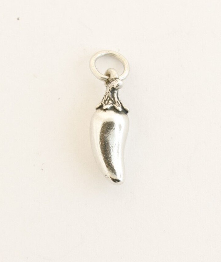Sterling Silver James Avery Spicy Jalapeno Charm 2.9g Gem