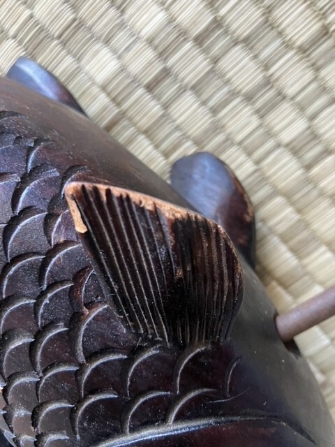 Japanese Vintage Jizaikagi Pot Hook with Hand-Carved Wooden Fish,  70in/180cm | eBay