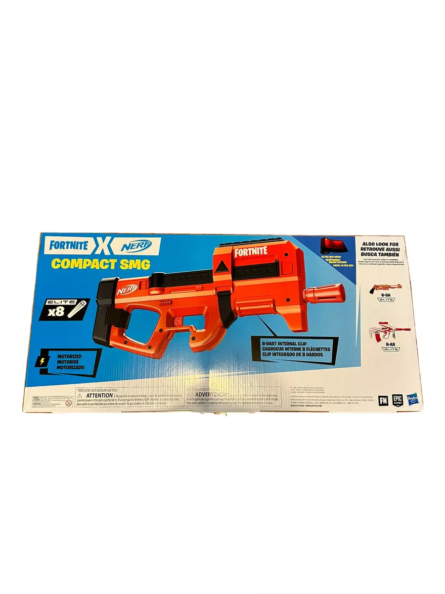 Nerf Fortnite Compact SMG Motorized Dart Blaster, Ultra Red Wrap