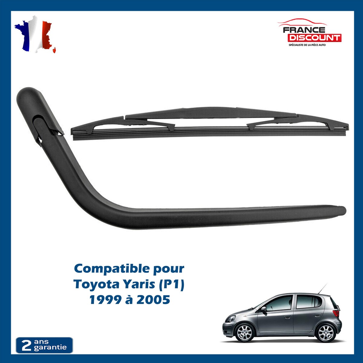 Bras Essuie-glace Arrière Toyota Yaris 2006-2012 - Noir ABS 85241-52010
