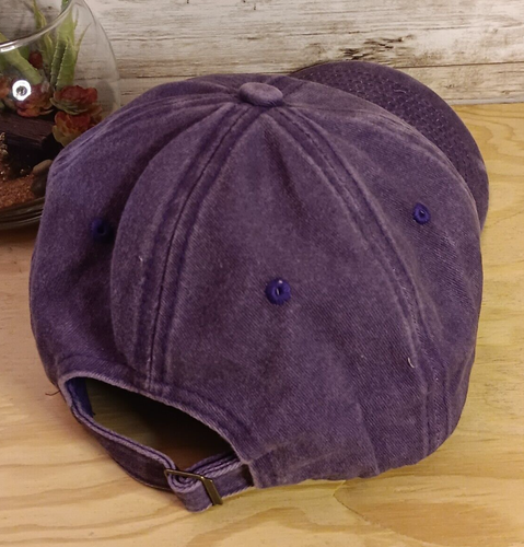 Berretto baseball gabbiano ricamato viola nuovo regolabile senza etichette cappello spiaggia - Foto 2 di 2