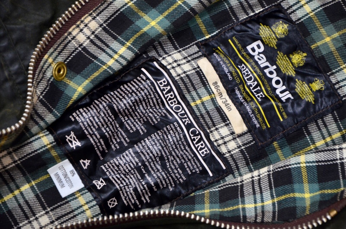 Barbour Bedale Jacket Wax A100 Green Vintage England Classic