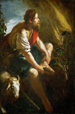 Dream-art Oil painting Moses-and-the-Burning-Bush-Domenico-Fetti-oil-painting