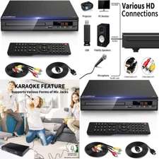 PREMIUM DVD CD Multimedia Region Player 1080P HDMI AV USB Remote Mic Jack