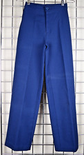 Vintage Levis Pants Size S/M 70s Navy Blue High Waist Straight Leg Sleek Uniform