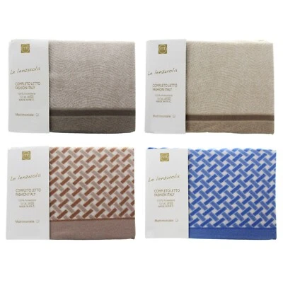 MARIELLA BRUNI Completo Lenzuola in Pile Morbido e Caldo Plaid Pail Letto Singolo Matrimoniale