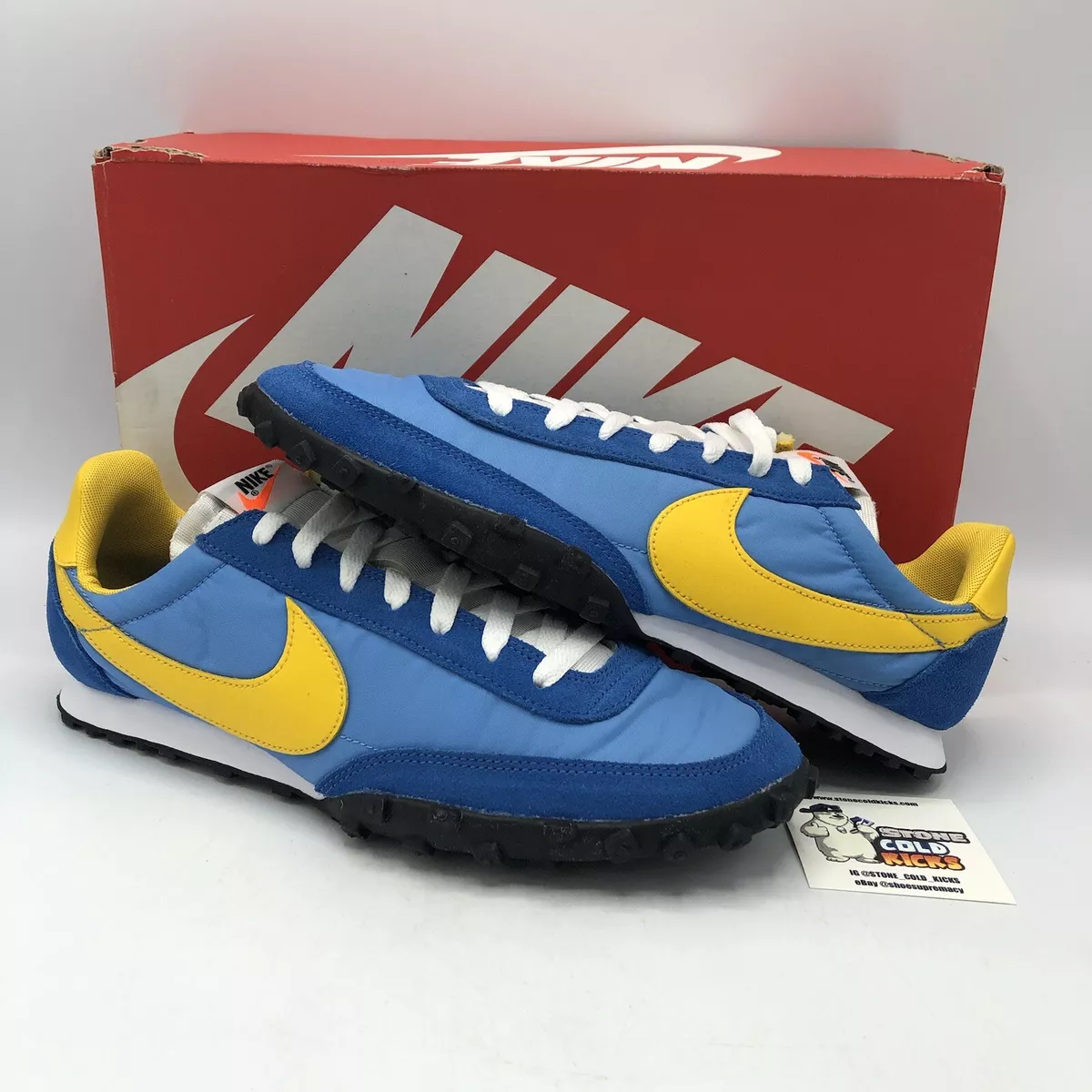 Nike Waffle Racer University Blue Amarillo Battle Yellow Sz 9.5 CN5449-400